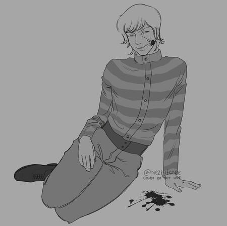 ryo asuka fullbody sketch - comm